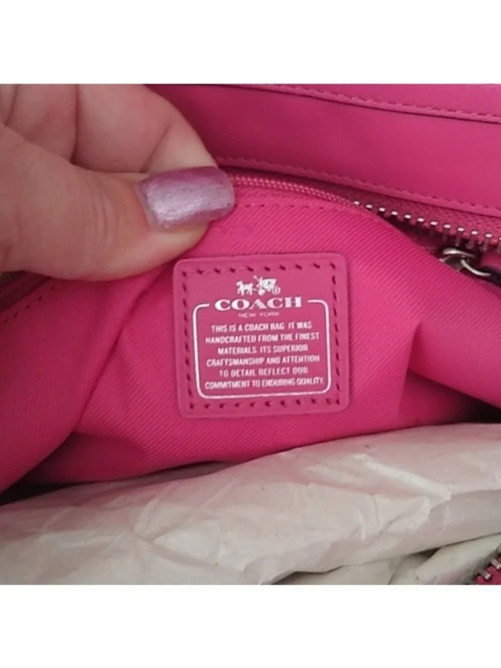 Coach F53308 Nubuck Pebble Leather Swagger Carryall Purse Bag, SV/Dahlia…